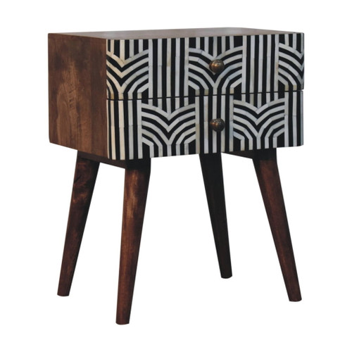 Inlay - Edessa Bone Bedside Table - Caramel
