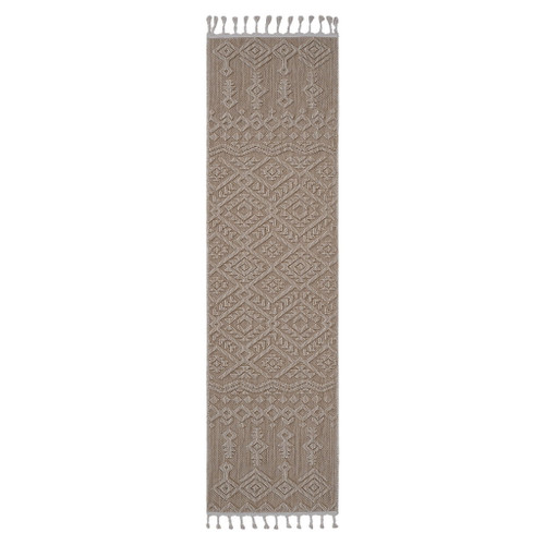 Guros - 2' X 8' Traditional Indoor / Outdoor Area Rug - Natural