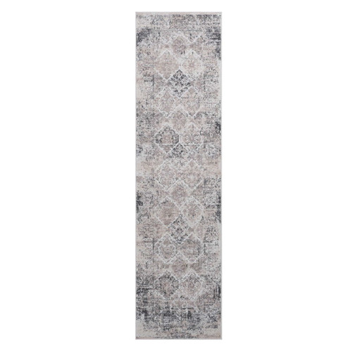 Payas - 2' X 8' Traditional Runner Rug - Cream / Anthracite