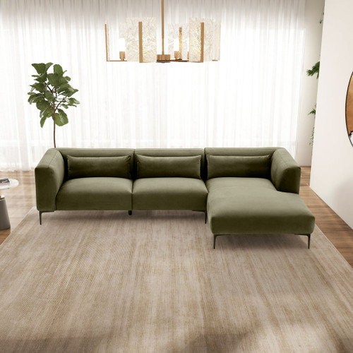 Laley - Right Facing L-Shaped Sectional - Green