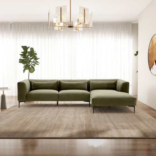 Laley - Right Facing L-Shaped Sectional - Green