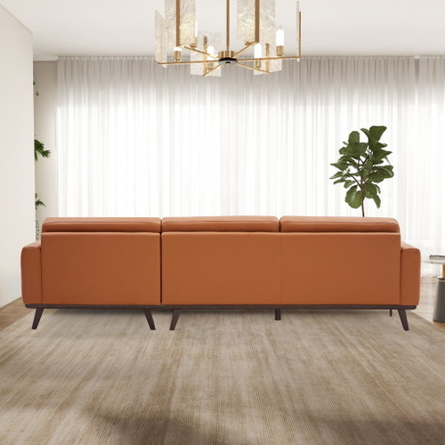 Ella - L-Shaped Right Sectional Couch - Cognac