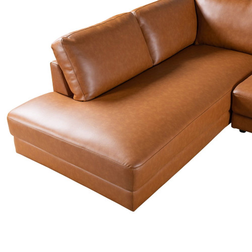 Glander - Sectional Left Sofa - Cognac
