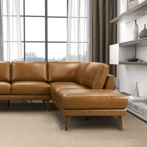 Benson - Sectional Sofa Right Facing Chaise - Tan