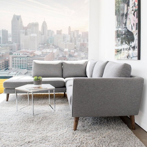 Benson - Sectional Sofa Left Facing Chaise - Gray