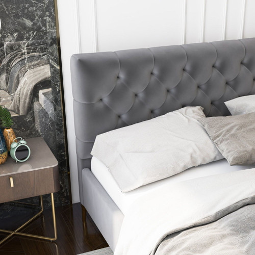 Bailey - King Bed - Dark Gray