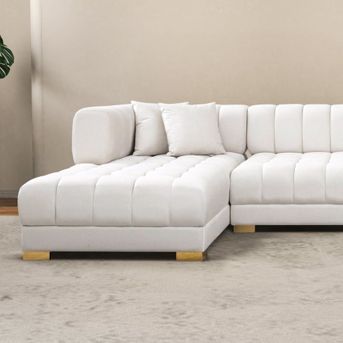 Marlow - U Shape Corner Sofa - Ivory