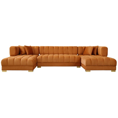 Marlow - U Shape Corner Sofa - Cognac