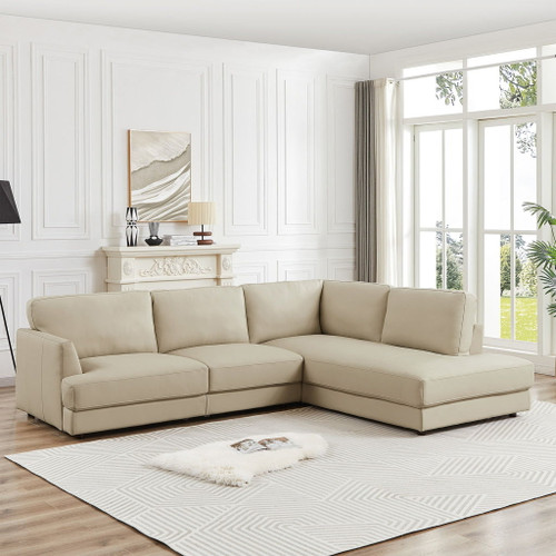Glander - Sectional Sofa Right Facing - Cream