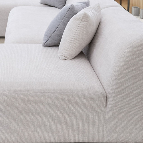 Audrey - U Shape Corner Sofa - Cream
