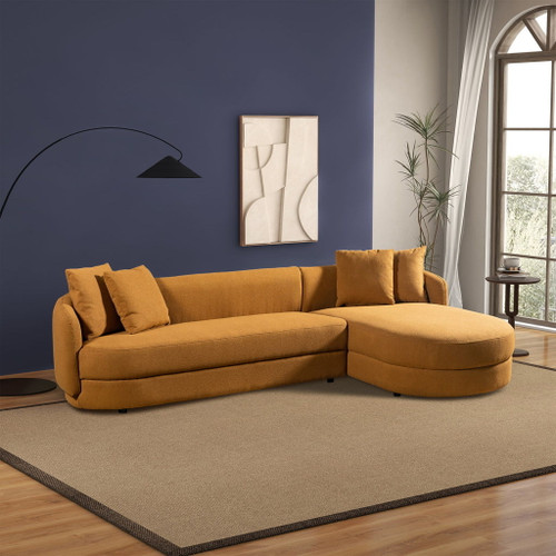 Chandler - Right Sectional Sofa - Cognac