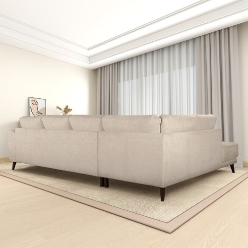 Amara - Left Sectional Sofa - Cream