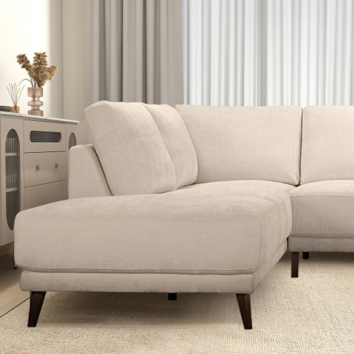Amara - Left Sectional Sofa - Cream