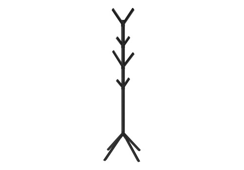 Free Standing Coat Rack 8 Hooks For Entryway - Black