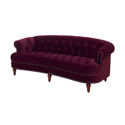 La Rosa - Victorian Chesterfield Tufted Sofa - Burgundy