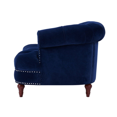 La Rosa - Victorian Chesterfield Tufted Sofa - Navy Blue