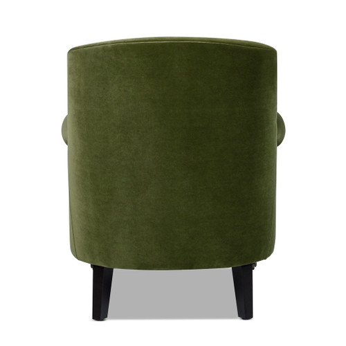 Eloise - Pleated Sock Arm Accent Armchair - Olive Green