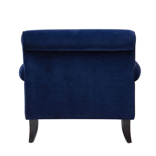 Alana Lawson - Accent Arm Chair Metal Casters - Navy Blue