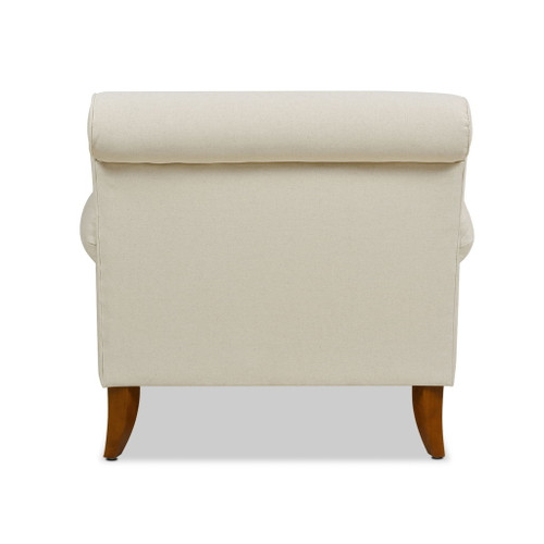 Alana Lawson - Accent Arm Chair Metal Casters - Light Beige