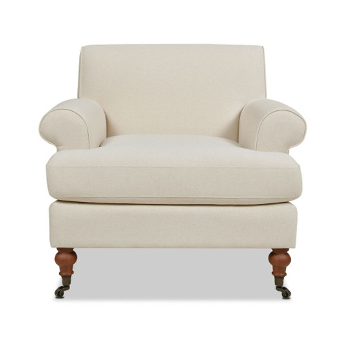 Alana Lawson - Accent Arm Chair Metal Casters - Light Beige