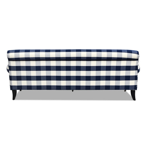 Alana Lawson - Three Cushion Tightback Sofa - Blue Lattice