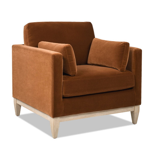 Knox - Modern Farmhouse Arm Chair - Burnt Orange