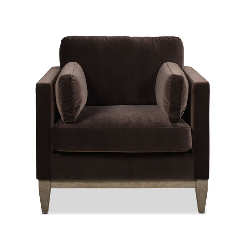 Knox - Modern Farmhouse Arm Chair - Deep Brown