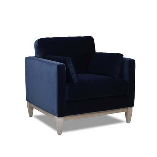 Knox - Modern Farmhouse Arm Chair - Dark Navy Blue