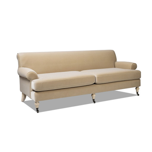 Alana Lawson - Two Cushion Tightback Sofa - Fawn Brown