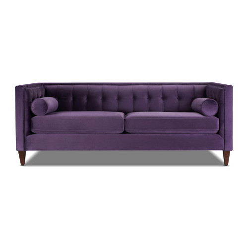 Jack - Modern Tuxedo Tufted Sofa - Purple