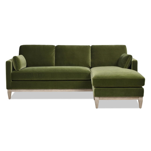 Knox - Modern Farmhouse Reversible Chaise Sectional Sofa - Green
