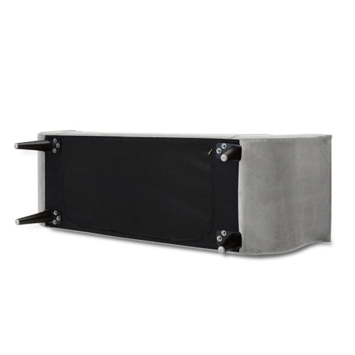Alma - Tufted Flared Arm Entryway Bench - Opal Gray