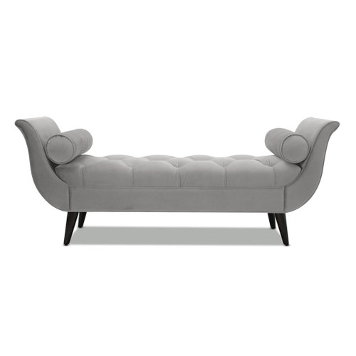 Alma - Tufted Flared Arm Entryway Bench - Opal Gray