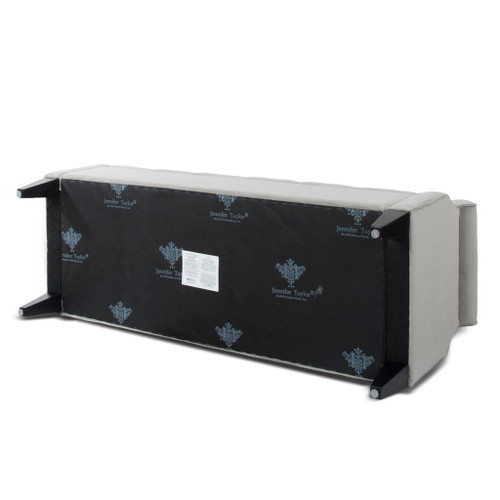 Jacqueline - Tufted Roll Arm Storage Bench - Opal Gray
