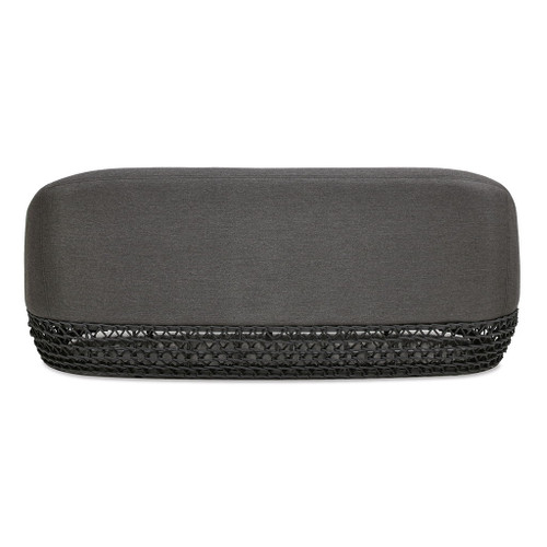 Willow - Upholstered Patio Deep Seating Sofa - Graphite Gray / Black