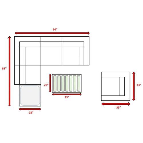 4 Person Outdoor Wicker Seating Set With Cushions, Patio Lounge Group - Gray Mix