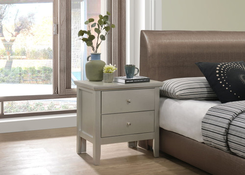Primo - Nightstand - Silver Champagne