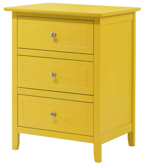 Transitional Nightstand For Bedrooms - Yellow