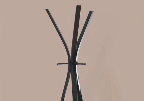Free Standing Coat Rack 3 Hooks For Entryway - Espresso