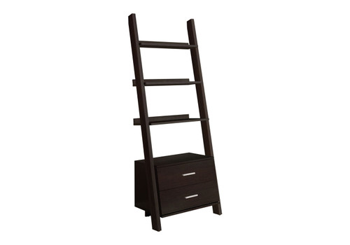 Etagere Bookcase Ladder 4 Tier - Espresso