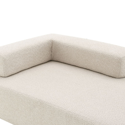 Lounge Frame For Oversized Modular U Shaped Sectional Floor Couch Convertible Compressed Couch, Spacious Foam Filled Sofa - Beige