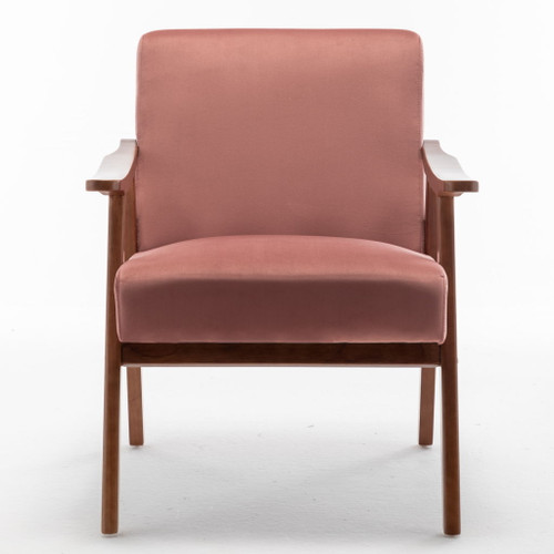 Accent Chair, Classic Mid Century Modern For Extra Seating - Rose