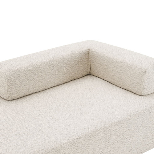 Special Shaped Frame For Oversized Modular U Shaped Sectional Floor Couch, Convertible Compressed Couch Spacious Foam Filled Sofa - Beige