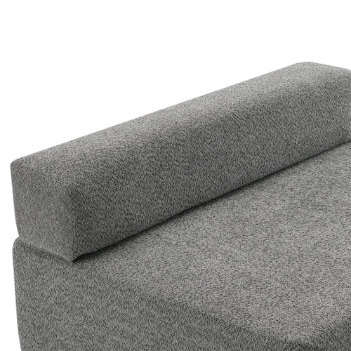 Loveseat Frame For Oversized Modular U Shaped Sectional Floor Couch Convertible Compressed Couch, Spacious Foam Filled Sofa - Gray