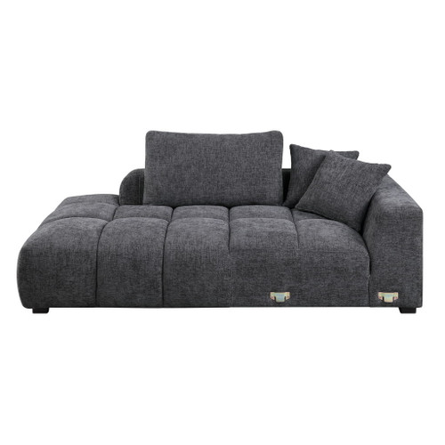 Chosen - Sectional Sofa With Toss Pillows And 1 Chaise - Gray