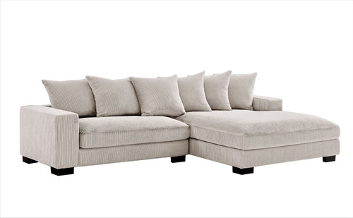Luxe - Oversized 2 Piece Right Facing Sectional Couches For Living Room, L Shaped Sofa With Chaise - Ivory