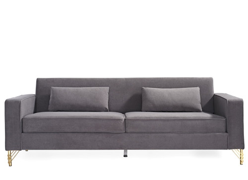 Aesthetic Sofas For Living Room, 3 Seater Couch With Classic Modern Appeal And Luxurious Soft Comfort - Gray