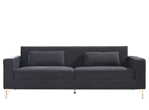 Aesthetic Sofas For Living Room, 3 Seater Couch With Classic Modern Appeal And Luxurious Soft Comfort, Easy To Maintain - Black