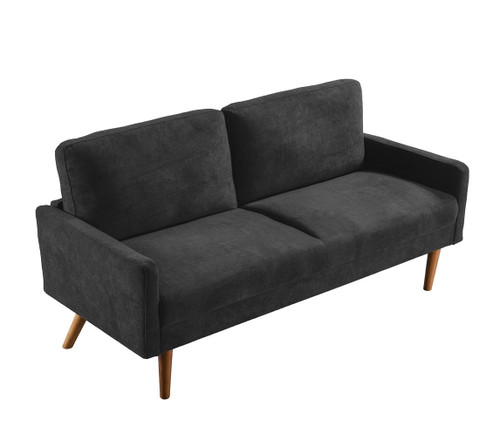 Sofa, European Style With Sleek Design, Modern & Vintage Flair, Upholstered 3 Seater Couch - Black