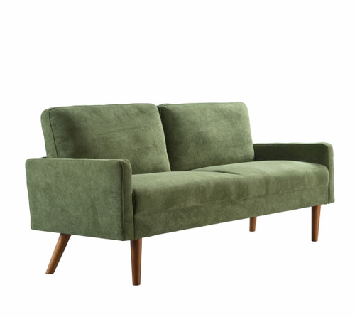Sofa, European Style With Sleek Design, Modern & Vintage Flair, Upholstered 3 Seater Couch - Green